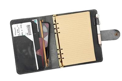 Personalized distressed leather cover for minimalism art notebook