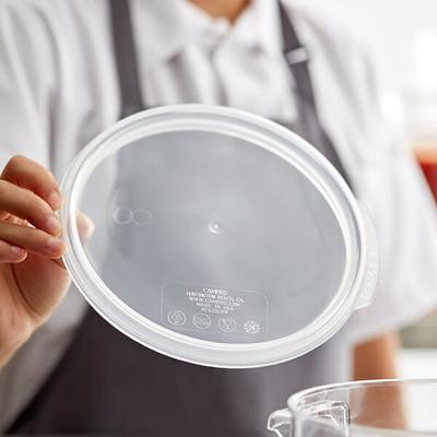Cambro 12, 18 and 22 Qt. Translucent Round Polypropylene Food Storage  Container Seal Cover