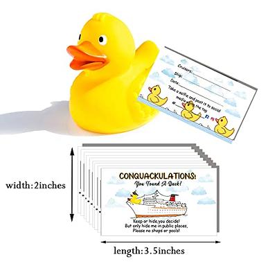 Duck Tags, Cruising Rubber Duck Tag, Scratch Off Duck Tags, Ducking Game  Cards, 50 Pack, 2 x 3.5 Inches Business Card Size, with Hole, Rubber Bands