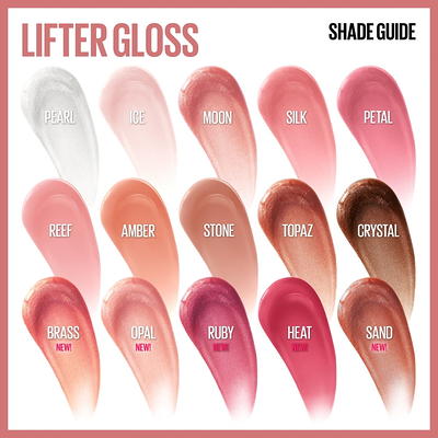 Maybelline Lifter Gloss, Hydrating Lip Gloss with Hyaluronic Acid, High  Shine for Fuller Looking Lips, XL Wand, Ice, Pink Neutral, 0.18 Ounce