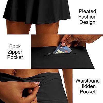 Black Athletic Tennis Skirt Woman Golf Apparel Sportswear Tennis