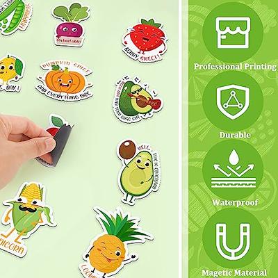 Fruit Fridge Magnets Vegetable Refrigerator Magnets Fruit Whiteboard  Magnetic Stickers for Home Decoration 24 Pieces (Fruit and Vegetable)