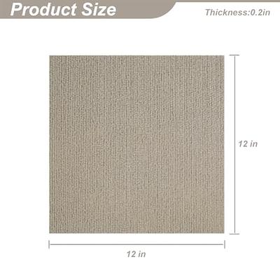 12x12 Inch Faux Carpet Tiles 6-Pack Self Adhesive Carpet Squares Floor Tile  Removable Peel and Stick Floor Tile Non-Slip Durable DIY Vinyl Flooring
