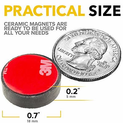 70 Pcs Round Magnets with Adhesive Backing, Flexible Self Adhesive Magnets  for Crafts, Magnetic Tape, Small Magnets, Magnetic Strips, Small Sticky