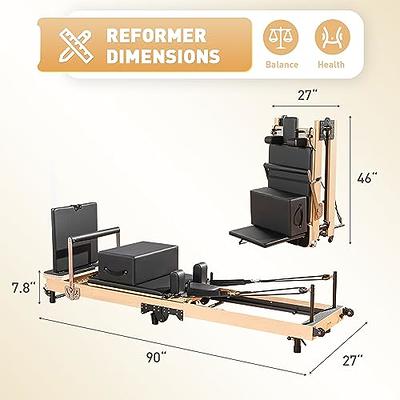  Faittd Pilates Reformer with Tower,Pilates Reformer Machine for  Home, Pilates Equipment with Reformer Accessories, Reformer Box, Padded  Jump Board : Sports & Outdoors