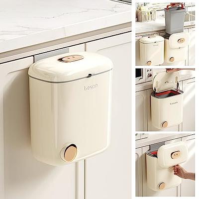 Kitchen Bin Hanging Compost Bin Inner Bucket Trash Can for Cupboard Counter