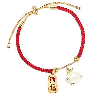 Chinese Zodiac Lucky Charm Red String Bracelet