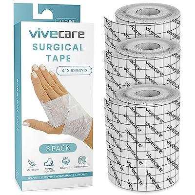 JJ CARE Soft Surgical Tape [Pack of 4], 2” x 10 Yards Soft Cloth Tape,  Latex-Free Cloth Medical Tape for First Aid, Breathable Cloth Surgical  Tape, Hypoallergenic Adhesive 