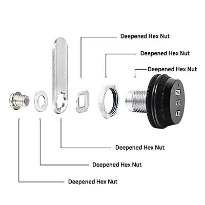 Tidorlou 4 Pack Combination Cabinet Lock, Password Coded Cabinet Lock, Combination cam Locks with 1-1/8'' & 3/4'' Cylinder Chrome Finish,Security  Locks for Cabinet Deposit Box Mailbox Black - Yahoo Shopping