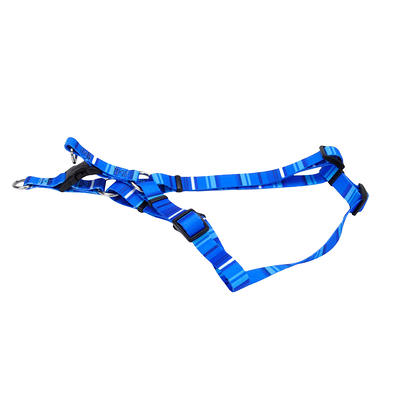 Sublime Adjustable Dog Collar, Blue Waves With Blue Checkers