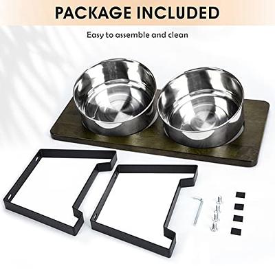 Alpeir Elevated Dog Bowls for Large Dogs, Raised Dog Bowl Stand with 2 Bowls,  Adjustable Pet Food Water Bowl, Retro Brown - Yahoo Shopping