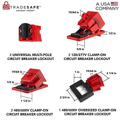  TRADESAFE Electrical Lockout Tagout Kit - Hasps, Clamp