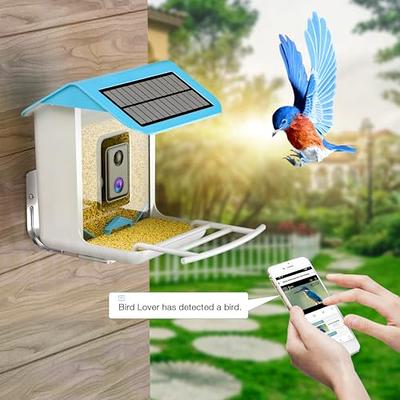 HARYMOR Bird Feeder with Camera with AI Identify Bird Species Solar Panel,  Smart Bird House with Cam, Live View, Instant Arrival Alerts, Capture Bird