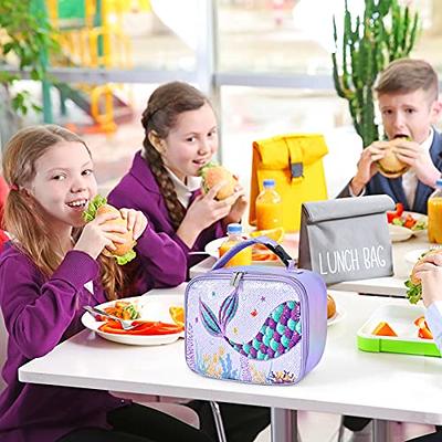 Highlights for Children Lunch Box for Kids, Reusable Insulated Lunch Boxes for Boys and Girls, Food-Safe Easy-Clean Lunch Bag for School (Space