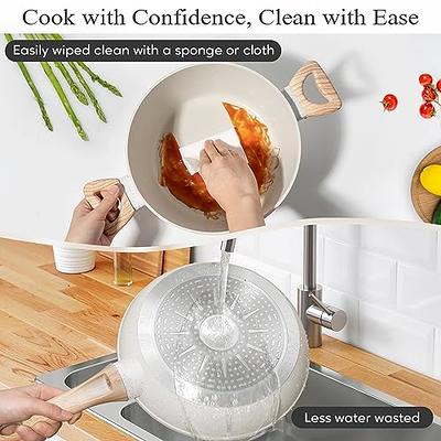 Silicone Kitchen Utensils Set Non-stick Cookware Compatible Kitchen Wooden  Handle Kitchen Accessories