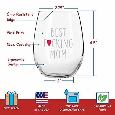 Best Mom and Daughter Stemless Wine Glass Set of 2- Wine Glasses