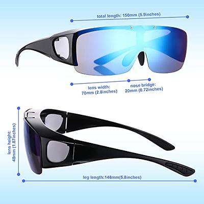 TINHAO Mens Polarized Fit Over Sunglasses Wear Over Glasses with Flip Up UV  Protection Lens for Driving Fishing - Walmart.com