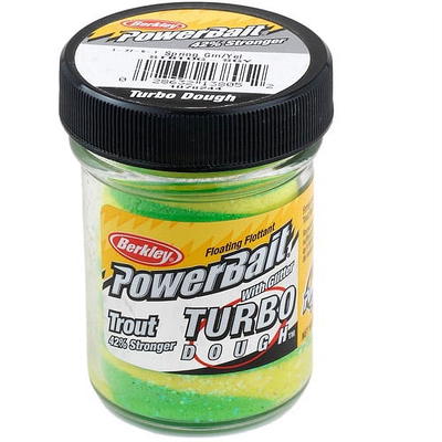 Berkley PowerBait Natural Glitter Trout Bait , Chartreuse