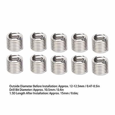 M10 x 18mm Threaded Screw In Inserts for Plastic Self Tapping Zinc Plated