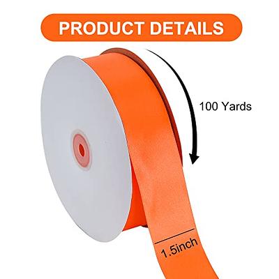 Orange - Ribbon - 1-1/2 - Single Face - 50 Yds.