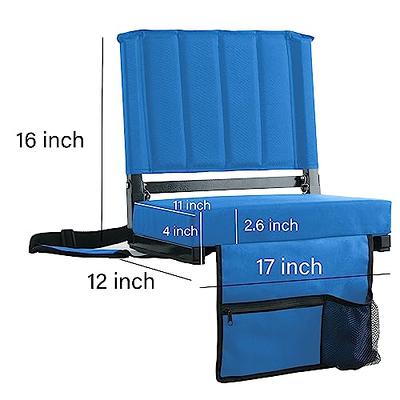 Besunbar 1pcs Stadium Seat for Bleachers with Back Support and Wide Padded Cushion  Stadium Chair - Includes Shoulder Strap and Cup Holder, Blue - Yahoo  Shopping