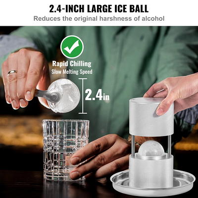 BENTISM Ice Ball Press,2.4/60 mm Diameter Ice Ball Maker,Aluminum