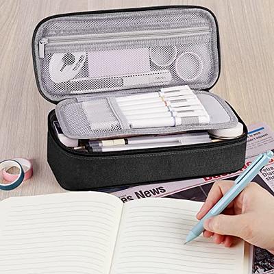ProCase Big Capacity Pencil Case Pen Bag, Handheld Pencil Holder Pouch Pen  Organizer Students Stationery Pouch with Durable Zipper Multi Compartments