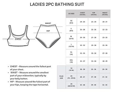 Women Floral Black Slimming Swim Capris Pant Two Piece 2 PC Tankini  Swimsuit Set 