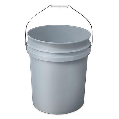 5 Gallon Plastic Bucket with Airtight Lid I Food Grade Bucket | Translucent  | BPA-Free I Heavy Duty 90 Mil All Purpose Pail Reusable I Great for