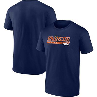 New Era Women's Denver Broncos Space Dye Glitter Navy T-Shirt