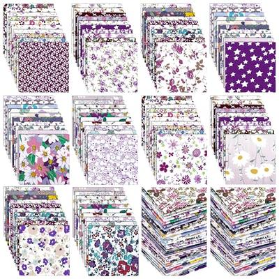 100 Pcs 10 x 10 Inch Quilting Cotton Fabric Bundle for DIY Sewing Fabric  Precuts Quilt Squares Multi Color Printed Floral Square Patchwork Supplies