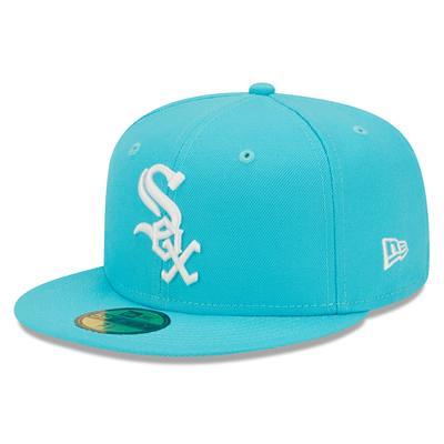 Men's New Era Blue Cincinnati Reds Vice Highlighter Logo 59FIFTY Fitted Hat