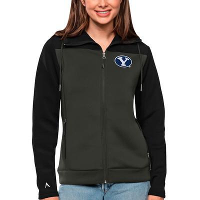 Milwaukee Brewers Antigua Women's Team Logo Victory Full-Zip Hoodie -  Heather Gray