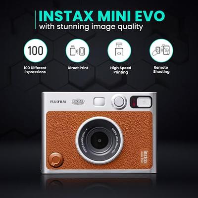 Fujifilm Instax Mini EVO Hybrid Camera (Brown) Bundle with 60 Instant Film  Sheets + 32GB Memory Card + Small Padded Case + SD Card Reader + Flex  Tripod + Microfiber Cleaning Cloth - Yahoo Shopping