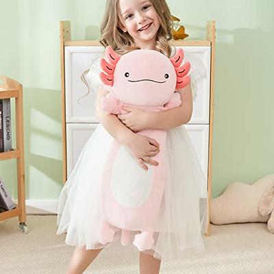 Karister Body Pillow Cute Axolotl Plush, Axolotl Gifts for Girls - Long  Stuffed Animal Pillow, Body Pillow for Adults Gift for Girlfriend, Pink