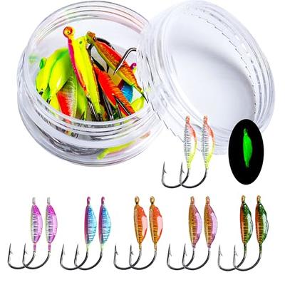 MUUNN Tungsten Ice Fishing Jig Kit,Glow Teardrop Ice Fishing Lures Set for  Crappie Panfish Walleye,Pack of 21，0.50G - 3.00G - Yahoo Shopping