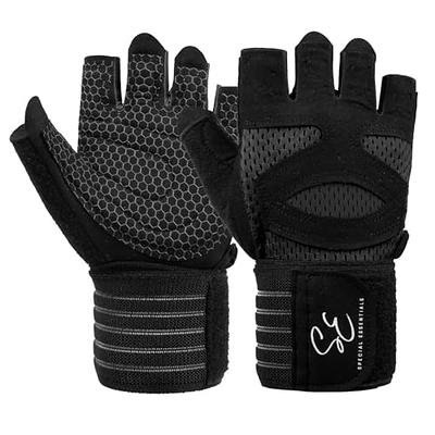 Special Essentials Workout Gym Gloves for Men and Women – Fingerless  Exercise Gloves with Non-Slip Padding and Wrist Strap – Perfect for  Weightlifting, Cycling & Training (Black, X-Large) - Yahoo Shopping