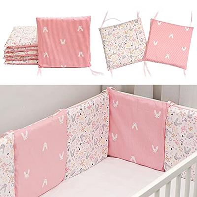 6Pcs Baby Crib Bumper Pad for Boys Girls, Breathable Crib Bumpers Padded  Crib Liner Bumper, Baby Crib Protector Bumper Cushion Crib Bumpers Padded  Crib Liner Soft Cotton Crib Padding for Sides 