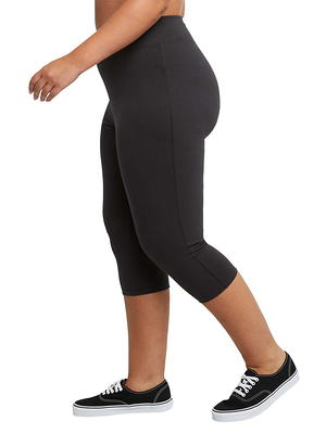 JMS by Hanes Women's Plus Size Stretch Jersey Capri Legging - Yahoo Shopping