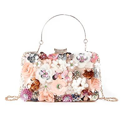 KUANG! Acrylic Flower Clutch Evening Bag