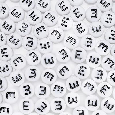 Eppingwin 500 PCS Letter Beads, 4x7 mm Acrylic Beads, Vowel Letter