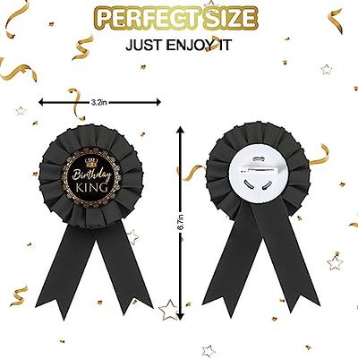 Happy Birthday Boy Girl Child Adult Anniversary Tinplate Badge Pin Award  Ribbon Party Decorations Supplies Black 1pcs