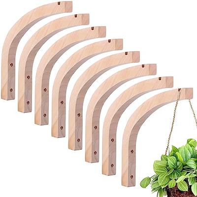 Wooden Wall Hooks Plant Hangers Indoor Wall Mounted Plant Hooks