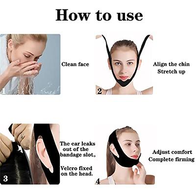 Double Chin Reducer Face Slimming Strap V Line Lifting Face-belt Chin Strap  For Women and Men Tightening Skin Preventing Sagging 