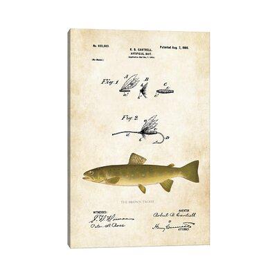 Brown Trout Fishing Lure by Patent77 - Wrapped Canvas Graphic Art - Yahoo  Shopping