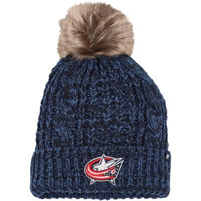 Tennessee Titans WEAR by Erin Andrews Women's Cable Stripe Cuffed Knit Hat  with Pom and Scarf Set - Navy/White