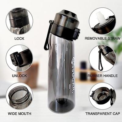 Air Water Up Bottle,750ML Scent Water Bottle with Air Water Flavour  Pod,Leak Proof Sports Water Cup with Straw,Fruit Fragrance Water Bottle  Suitable