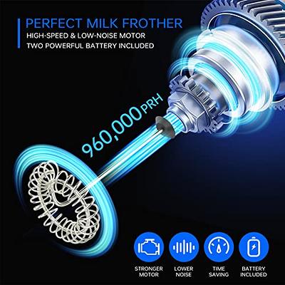 1pc Electric Milk Foamer Coffee Maker Small Power Handheld Battery Operated  Electric Whisk Beater Foam Maker For Coffee Latte Cappuccino Hot Chocolate  Durable Mini Drink Mixer With Stainless Steel Stand Included 