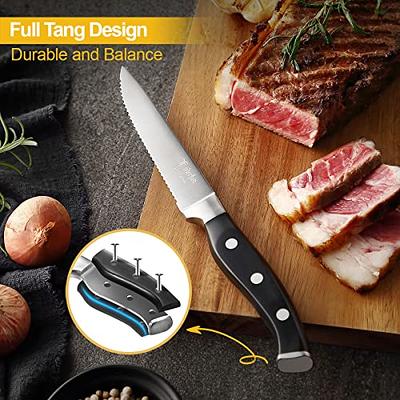 6 Piece Stainless Steel Steak Knife Sharp Professional Kitchen Chef Knives  Set