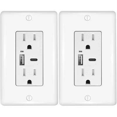 Feit Electric Wall Receptacle with USB Ports 